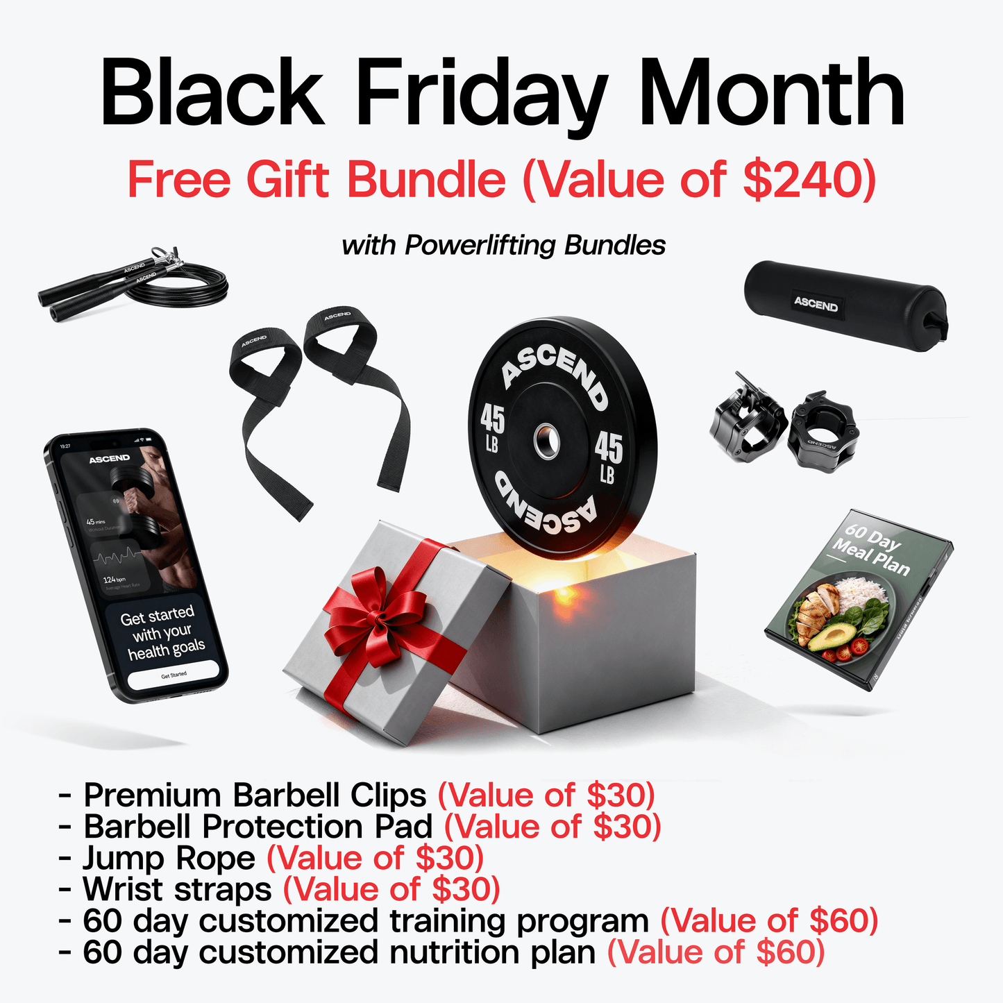 Foldable Wall Mounted Training Bundles With Bumper Plates (Various)