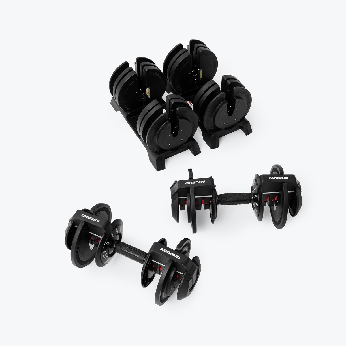 Ensembles : Haltères ajustables Ascend 3-en-1 (7 à 52,5 lb) et banc
