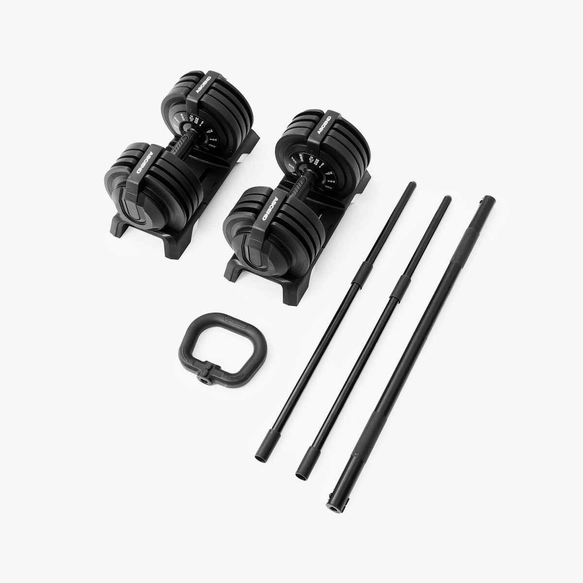 Ensembles : Haltères ajustables Ascend 3-en-1 (7 à 52,5 lb) et banc