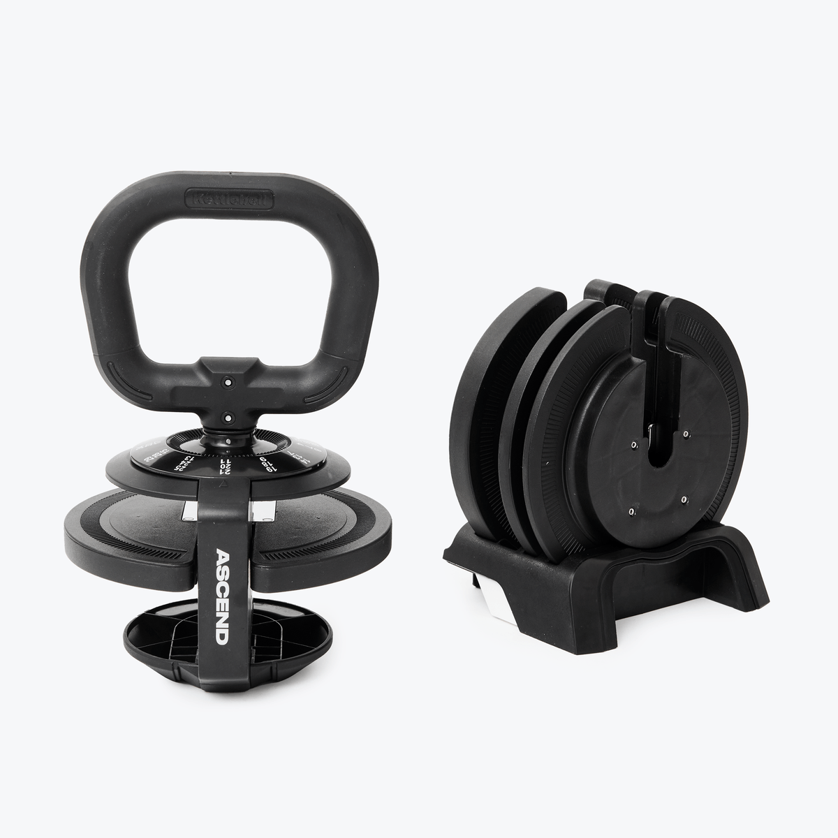 Ensembles : Haltères ajustables Ascend 3-en-1 (7 à 52,5 lb) et banc