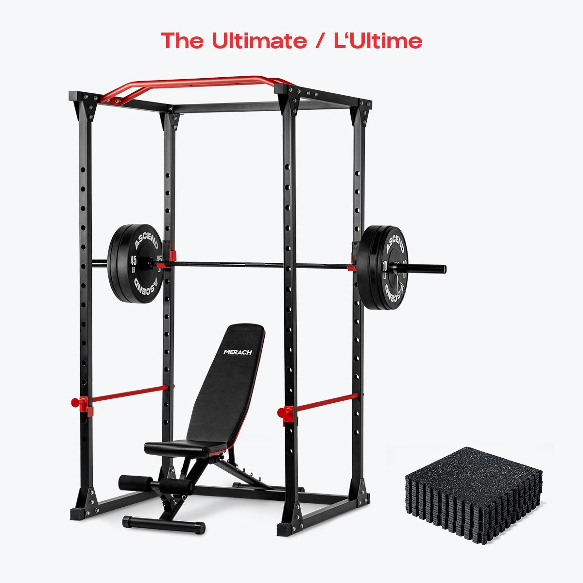 Ensembles d'entraînement olympique avec Bumper plates (Cage Ascend 1.0)