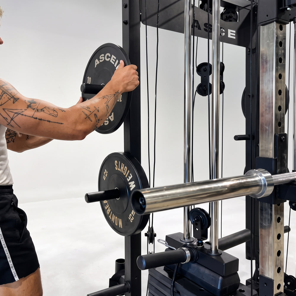 Load plates & lock the bar