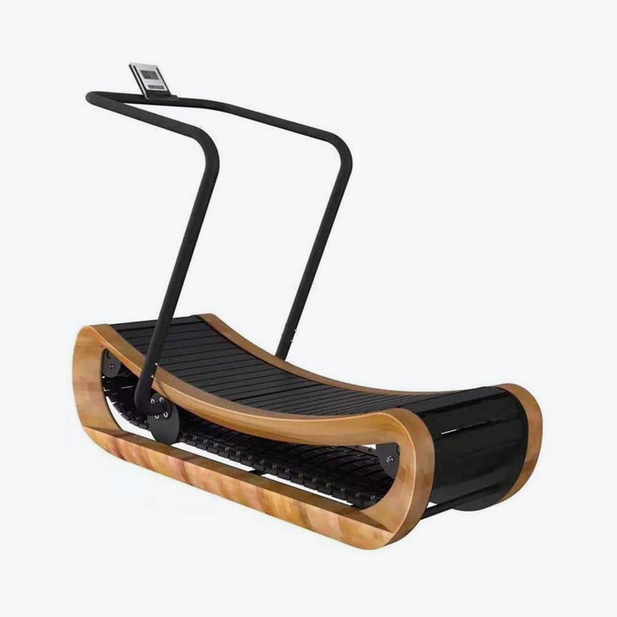 Tapis roulant en bois incurvé