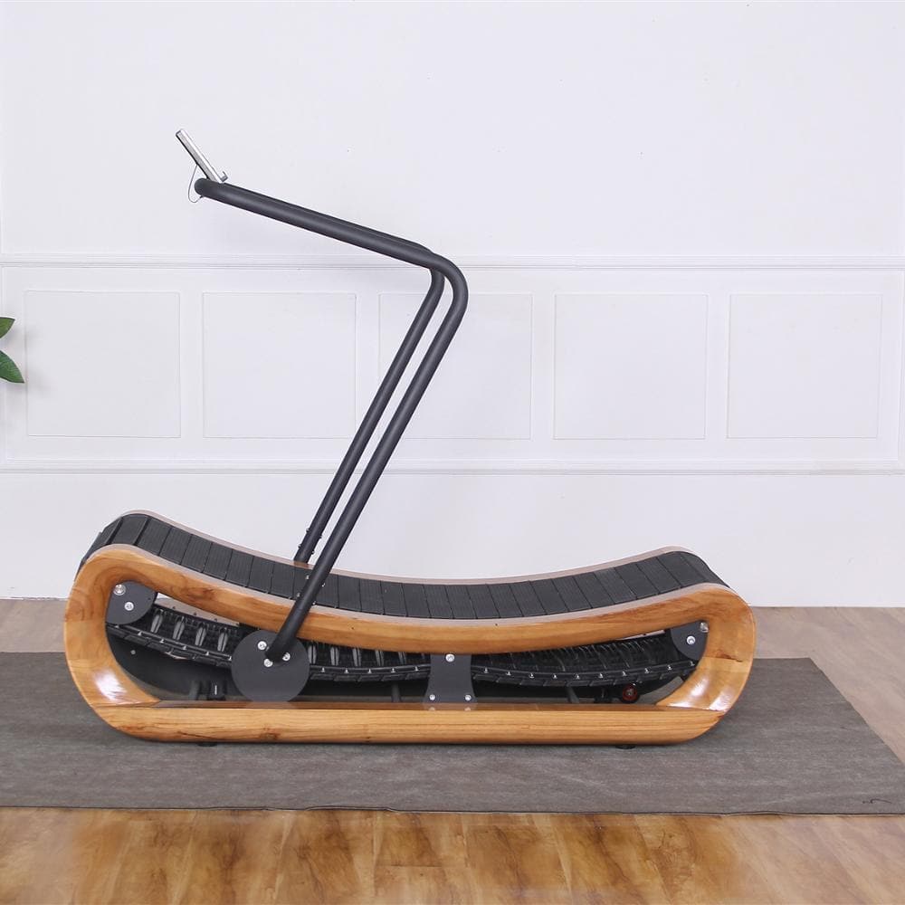 Tapis roulant en bois incurvé