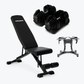 Ensemble : Haltères (10 - 90 lb) et banc ajustable
