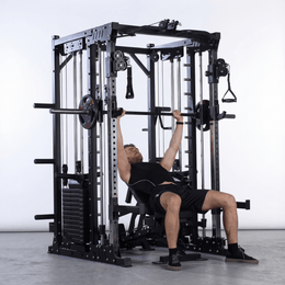 Multi-Function Smith Machine Bundles with Bumper Plates | Ascend SM-900