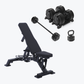 Bundle:  Ascend 3-in-1 Adjustable Dumbbells (7 to 52.5 lb) & Bench
