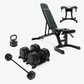 Ensembles : Haltères ajustables Ascend 3-en-1 (7 à 52,5 lb) et banc