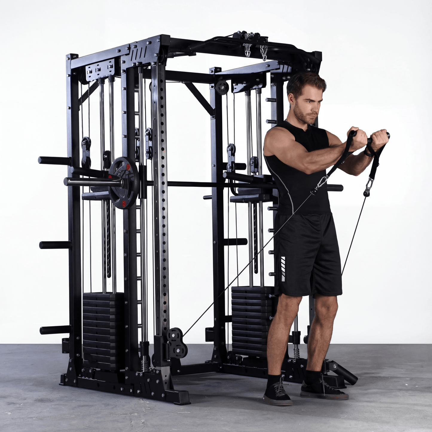 Multi-Function Smith Machine Bundles with Bumper Plates