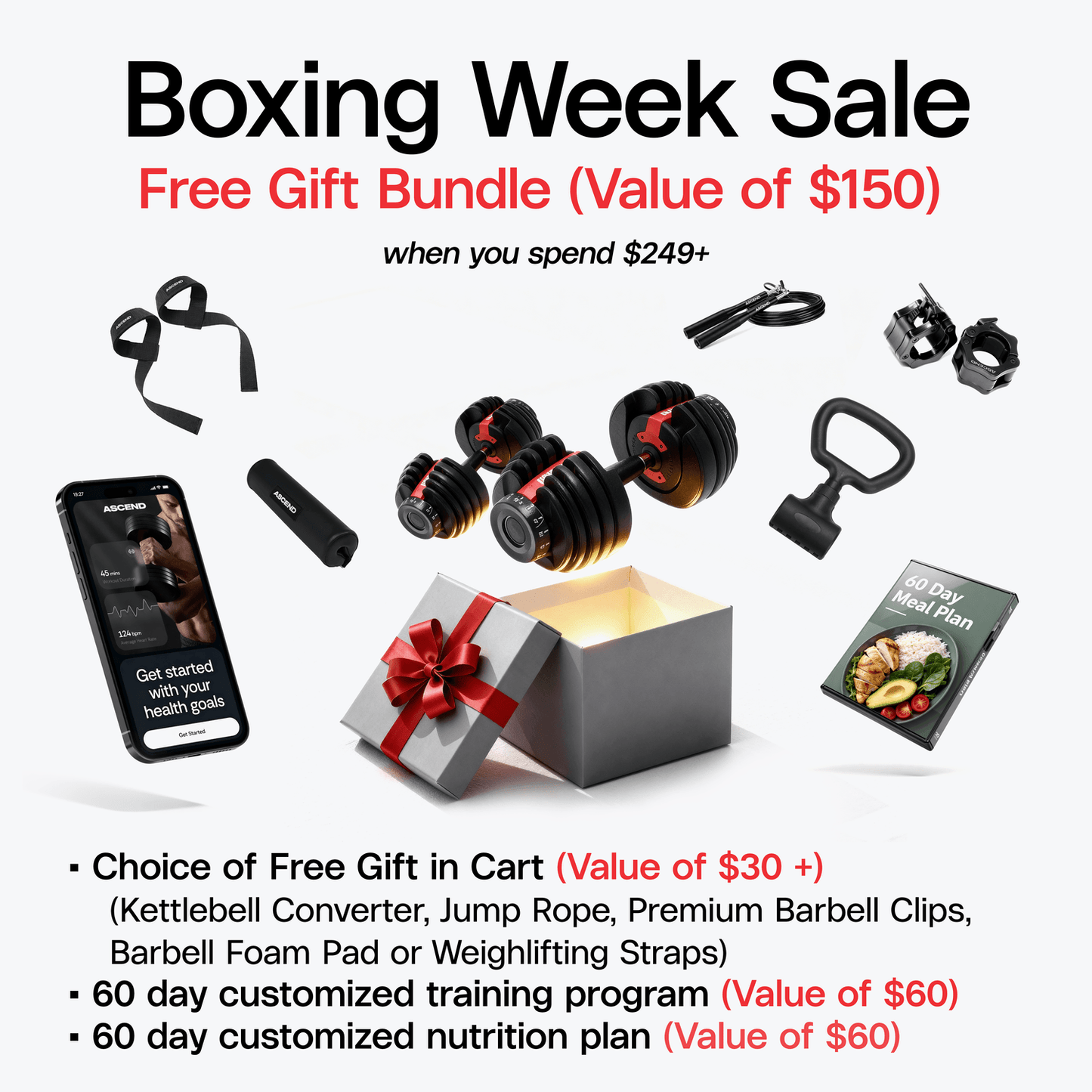 Set Of 2 Adjustable Dumbbells (5 to 52.5 lb)