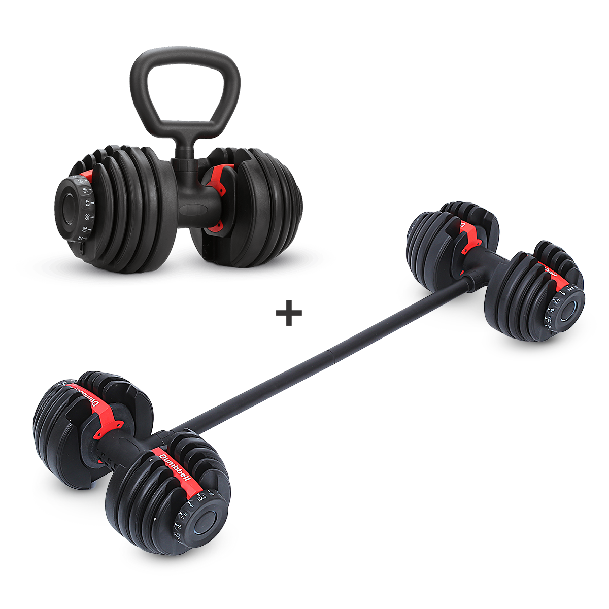 Ensemble: Attachements Dumbbell2Barbell + Kettle Grip