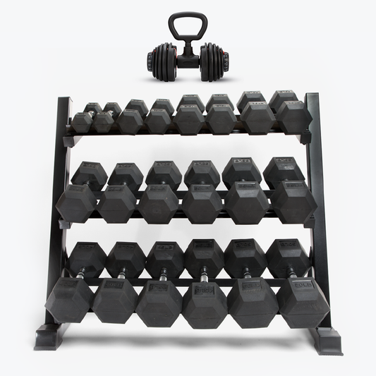 Bundle: Hex Dumbbells & Rack