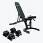 Ensembles : Haltères de Style Nuo (5 à 70 lb ou 7.5-90 lb) et banc ajustable