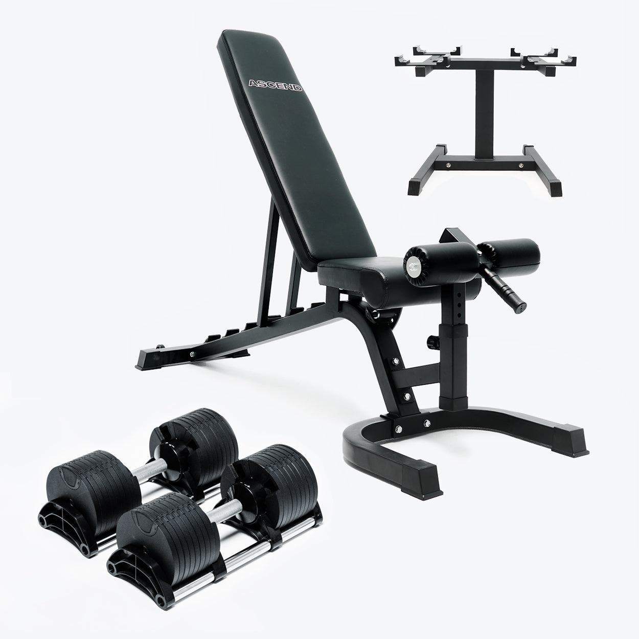 Ensembles : Haltères de Style Nuo (5 à 70 lb ou 7.5-90 lb) et banc ajustable