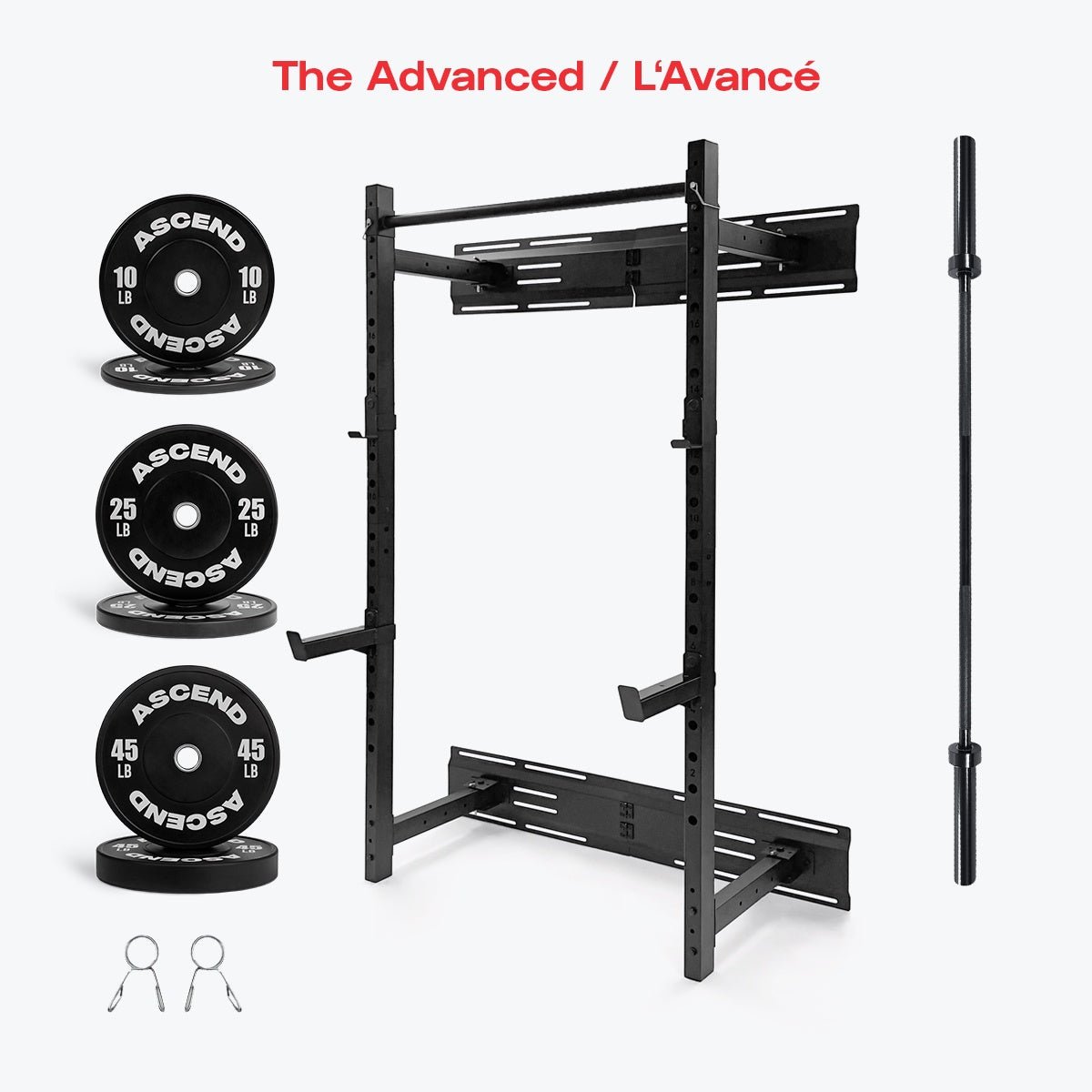 Foldable Wall Mounted Training Bundles With Bumper Plates (Various)