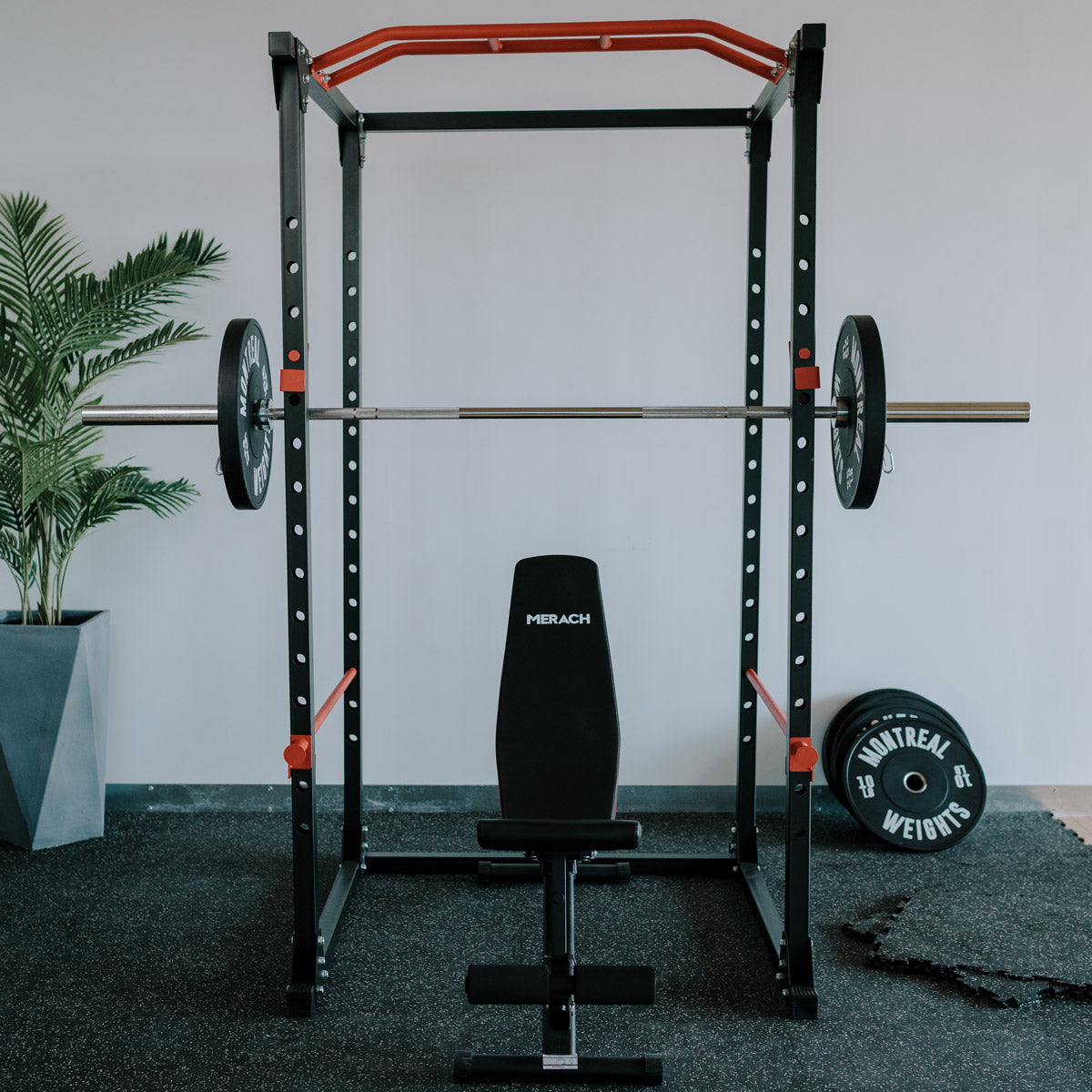 Ensembles d'entraînement olympique avec Bumper plates (Cage Ascend 1.0)