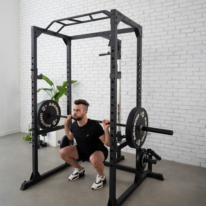 Ensembles d'entraînement olympique avec Bumper Plates (Cage Ascend 3.0)