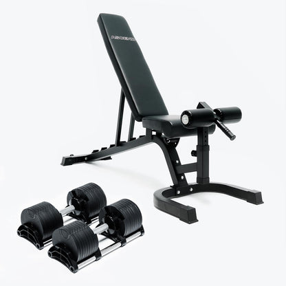 Ensembles : Haltères de Style Nuo (5 à 70 lb ou 7.5-90 lb) et banc ajustable